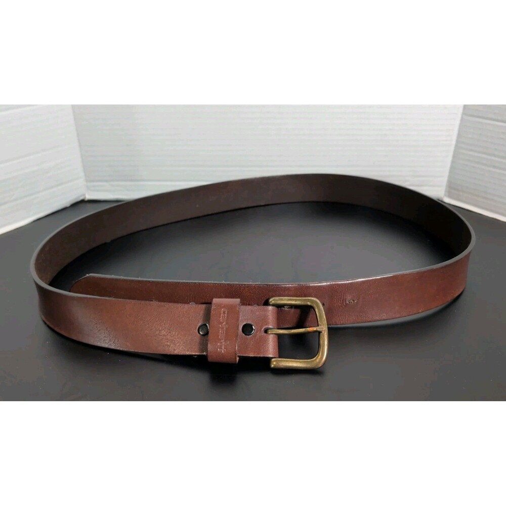 CARHARTT JOURNEYMAN BROWN LEATHER BELT MENS SIZE 42 GUC
